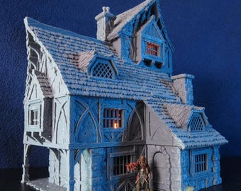 卓上地形ビルディング 大型中世タウンハウス タロック市 未塗装 28 mm