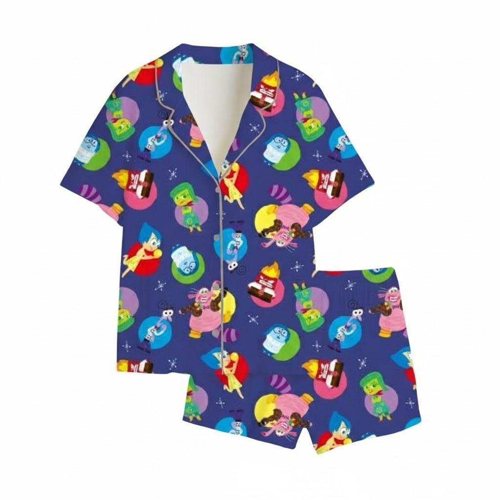 Discover Inside Out Characters Pajama Set, Inside Out Group Matching, Disneyland Trip Shirt