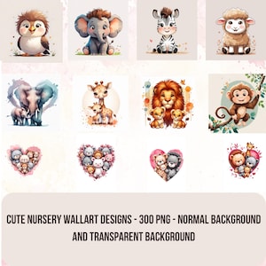 Nursery Decor Wall Art | Cute Safari Animals | Baby Room Decor | Woodland Nursery | Kids Wall Art | Digital Download | Printable Nursery Art