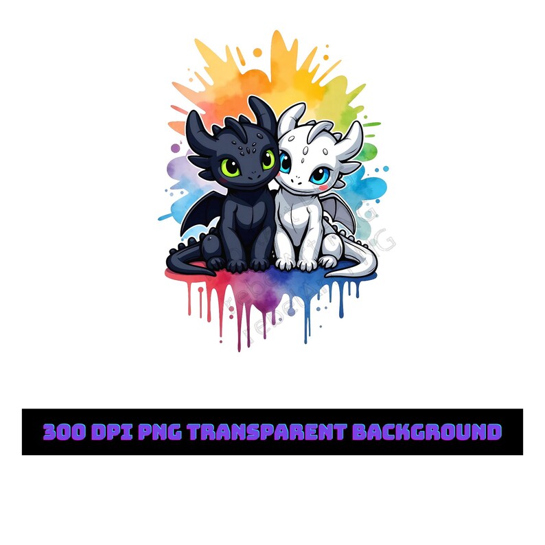 8 Toothless Fury Light PNG Bundle | Colorful Dragon Art | Friendly and ...