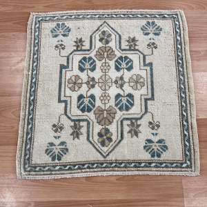 vintage small Rug 2×2feet Turkish small Rug -Rug mini rug