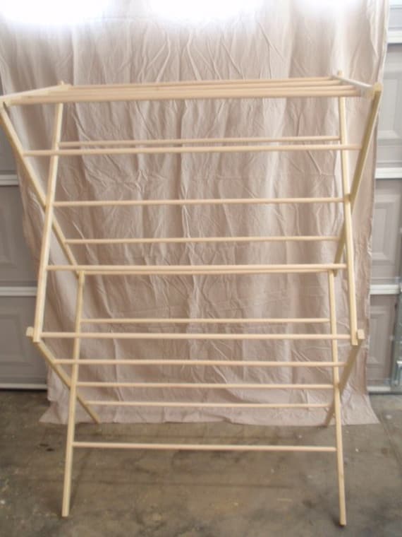 Large Clothes Drying Rack 50 Feet of Drying Space Large Wooden