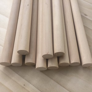 25 Pieces - 5/8" Dowel Rods - Birch Dowels - Great for Crafts!