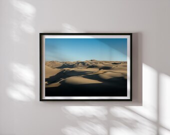 Stampa di paesaggio del deserto del Perù / Fotografia delle dune di Huacachina / Decorazione con dune di sabbia / Stampa di viaggio in Sud America