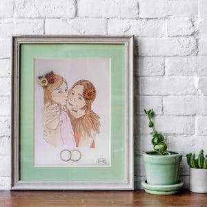 Custom watercolor illustration, 3D watercolor, gift illustration, wedding favor, relief illustration