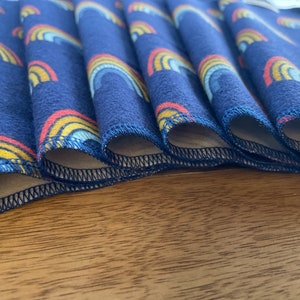 Rainbow Cloth Napkins, Reusable Napkins, Eco Friendly Napkins image 5