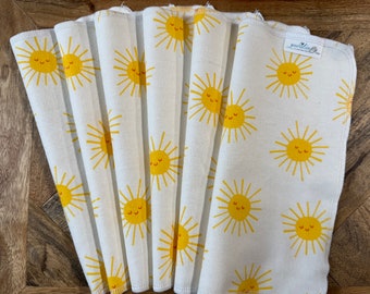 Sunshine Cloth Napkins, Eco Friendly Napkins