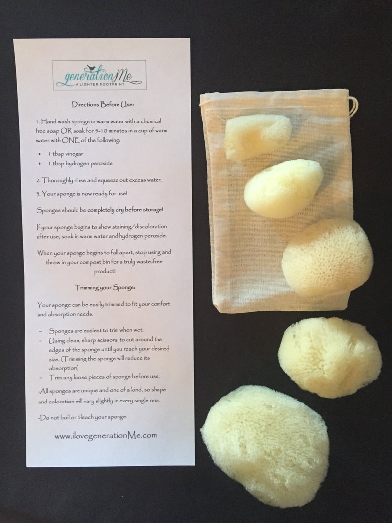 Natural Sea Sponges Menstrual Care Waste Free Period Choose Etsy