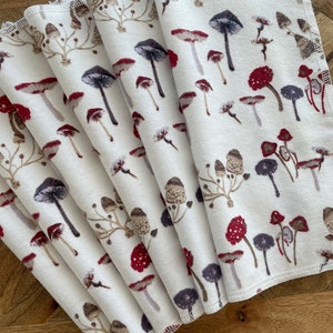 Mushroom Napkins, Reusable Napkins, Eco Friendly Napkins, Paperless Towels