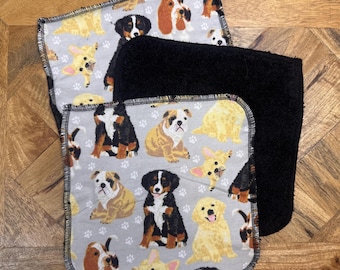 Dogs Washcloths, Kitchen and Bathroom Washcloths, Individual Sponge,  Dogs, Puppies