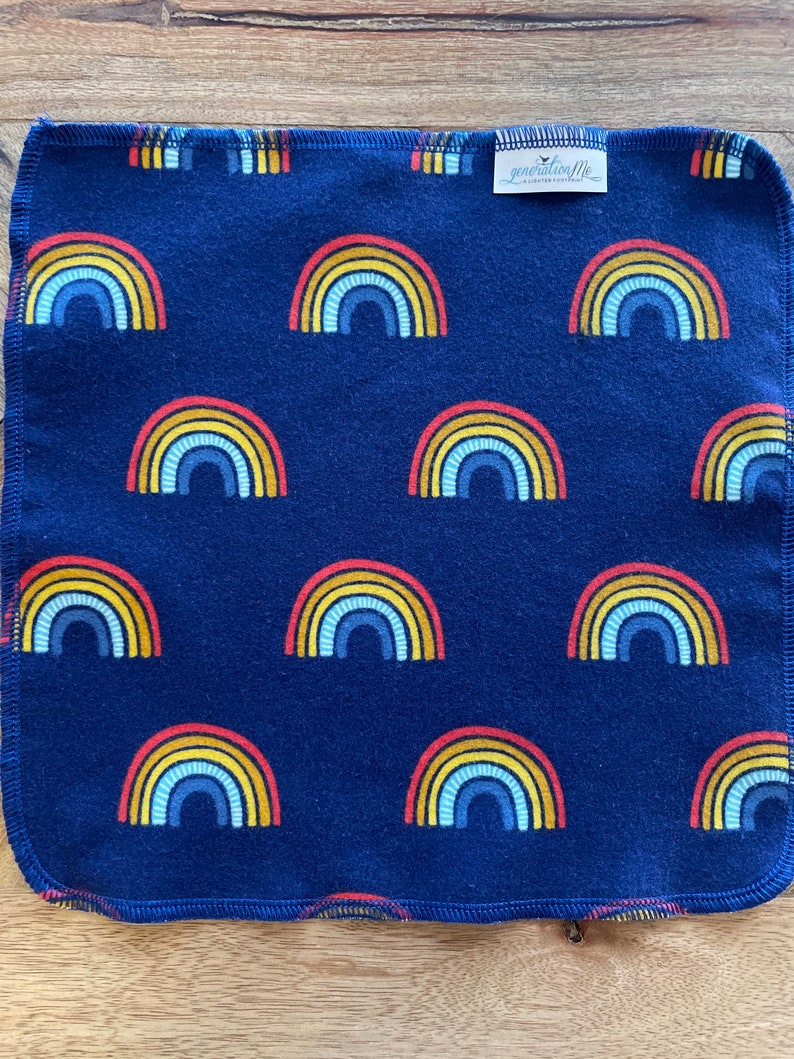 Rainbow Cloth Napkins, Reusable Napkins, Eco Friendly Napkins image 2