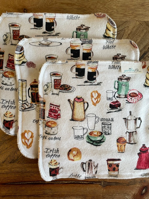 Coffee Washcloths, Kitchen or Bathroom Washcloth, Coffee Decor, Coffee  Lover Gift, Vintage Coffee Pot, Espresso, Latte, Coffee Gift 