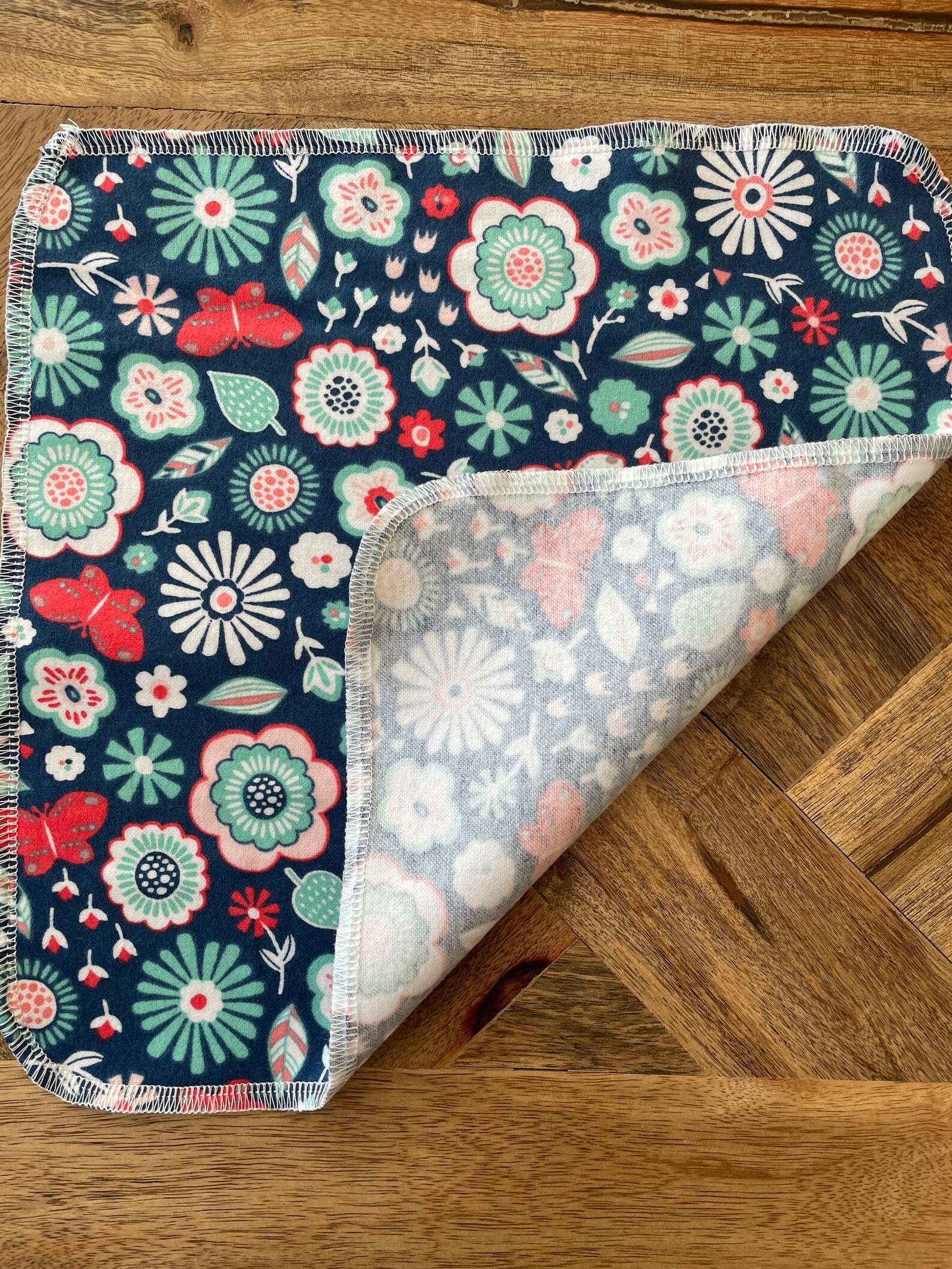 Blue Floral Cloth Napkins Eco Friendly Napkins Reusable Etsy 日本