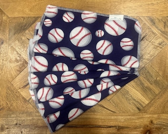 Baseball Cloth Napkins, Reusable Napkins, Eco Friendly Napkins, Paperless Towels