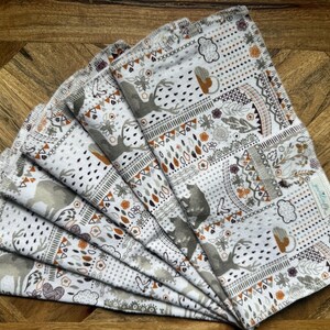 Fall Cloth Napkins, Reusable Napkins, Eco Friendly Napkins, Paperless Towels, Fall decor, Deer Lovers, Kitchen or Bathroom Washcloths