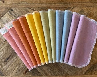 Paperless Towels, Unpaper Towels, Cloth Napkins, Waste Free Living, Reusable Napkins, Eco Friendly Napkins, Cloth Wipes, 12 Pack Variety