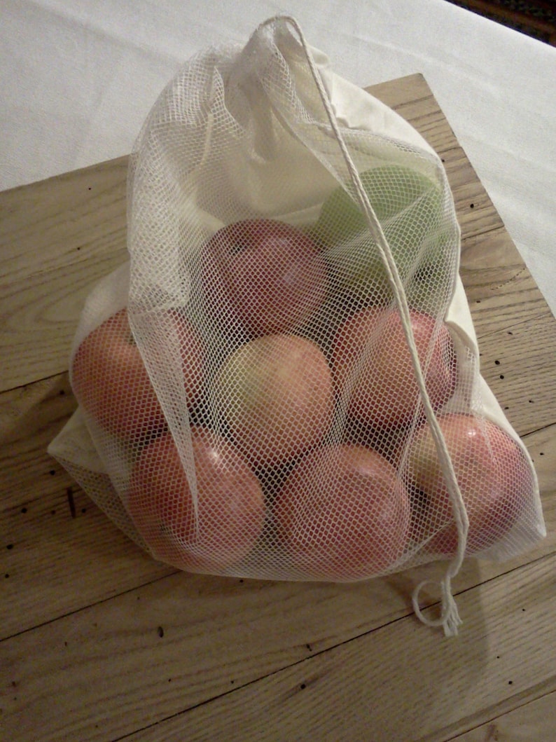 Produce Bags Reusable Vegetable Bag Farmers Market Shopping Etsy