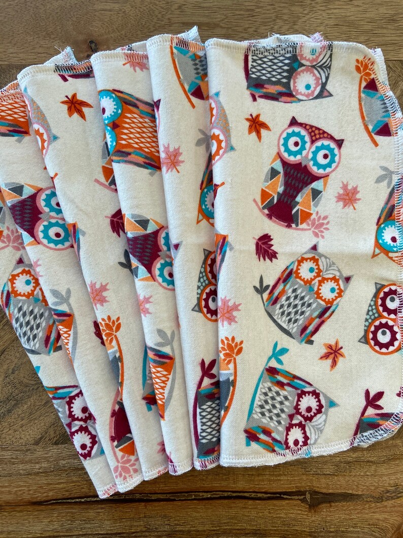 Owl Cloth Napkins Paperless Towels Unpaper Towels Eco Etsy
