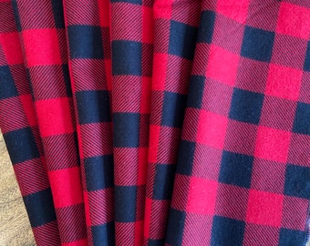 Red and Black Plaid Cloth Napkins, Reusable Napkins, Paperless Towels