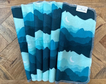 Blue Mountains doek servetten, Eco vriendelijke servetten, herbruikbare servetten