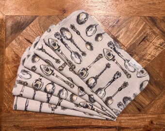 Spoon Cloth Napkins, Paperless Towels, Tableware, Spoon Decor