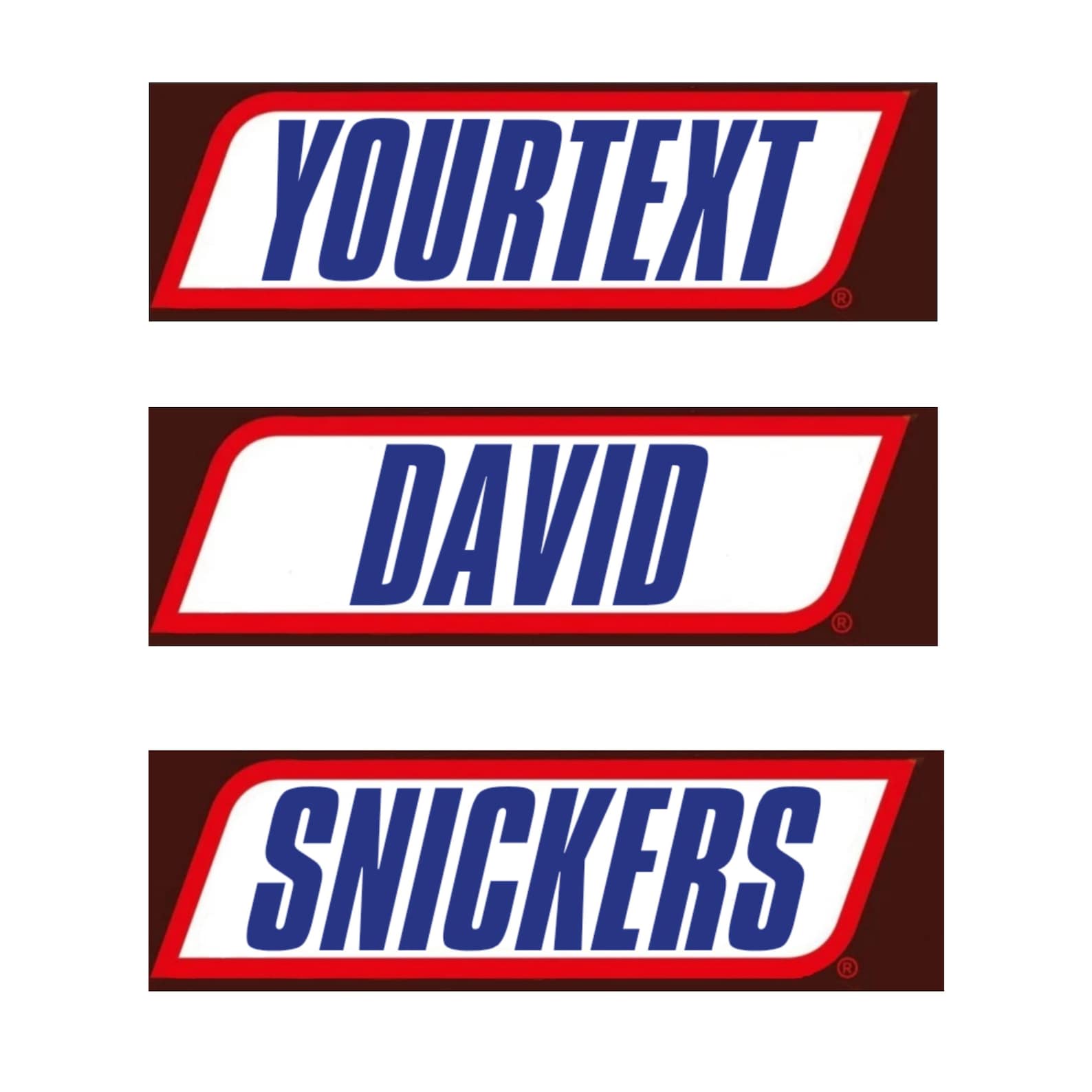 Snickers Label Wrapper– Editable Canva Template Design – Candy Bar ...
