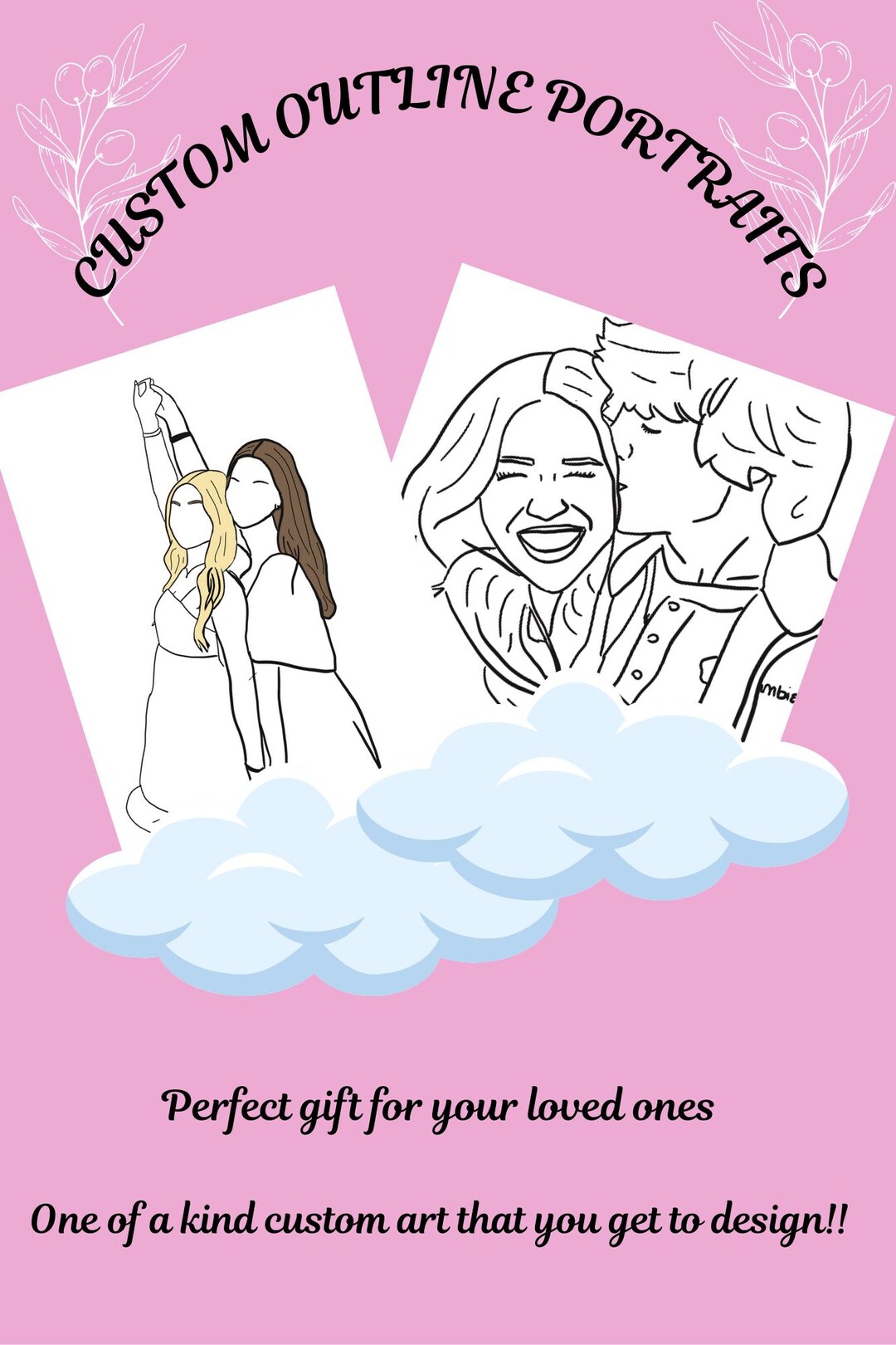 Custom Outline Portraits - Etsy