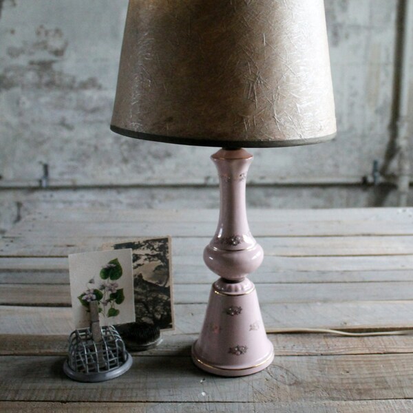 Vintage Pink Lamp Base