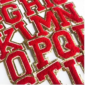 Chenille Letter Patches - 3.12 Inch Adhesive/Heat Transfer Letters for DIY Fashion & Crafts