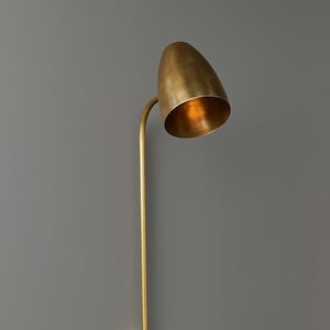 Modern Brass Wall Sconce Mid Century Style Single Light Shade Brass Sconce Mid Century Style Brass Pivot Wall Mount Lamp