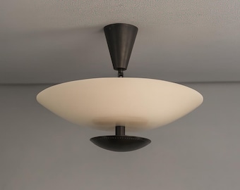 Modern Brass Chandelier -6 Light Ceiling Flushmount light Pendant Mid Century Modern Raw Brass Sputnik chandelier light Fixture
