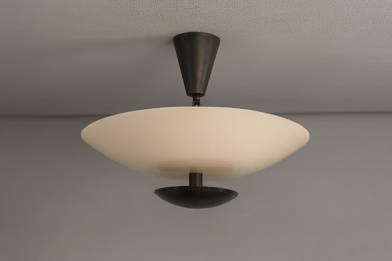 Modern Brass Chandelier -6 Light Ceiling Flushmount light Pendant Mid Century Modern Raw Brass Sputnik chandelier light Fixture