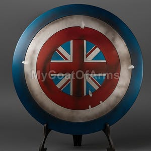 Escudo do Capitão Carter ~ Réplica Cinematográfica Marvel Escudo de Herói de Combate Danificado para Cosplay e RPG