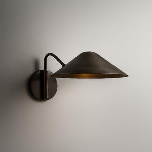 Modern Brass Wall Sconce Mid Century Modern Brass Simms Wall Sconce-Italian Wall Fixture-Sputnik Wall Sconce-Stilnovo Style Wall Fixture