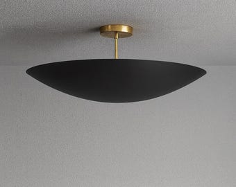 Rohes Messing Sputnik Kronleuchter - Mid Century Modern Pendelleuchte
