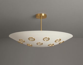 Moderner Messing Sputnik Kronleuchter, Mid Century Pendelleuchte