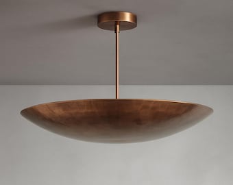 Rohes Messing Sputnik Kronleuchter - Mid Century Modern Pendelleuchte