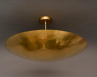 Messing Sputnik Kronleuchter: Mid Century Modern Lochlicht