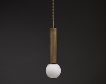 Moderne Zylinder Messing Pendelleuchte - Beleuchtung für Kücheninsel
