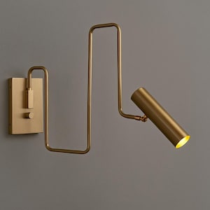 Modern Brass Wall Sconce Mid Century Style Single Light Articulated Brass Sconce Mid Century Style Brass Wall Lamp