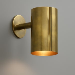 Modern Brass Wall Sconce Mid Century Style Brass Tube Wall Sconce Light Beside Wall Sconce