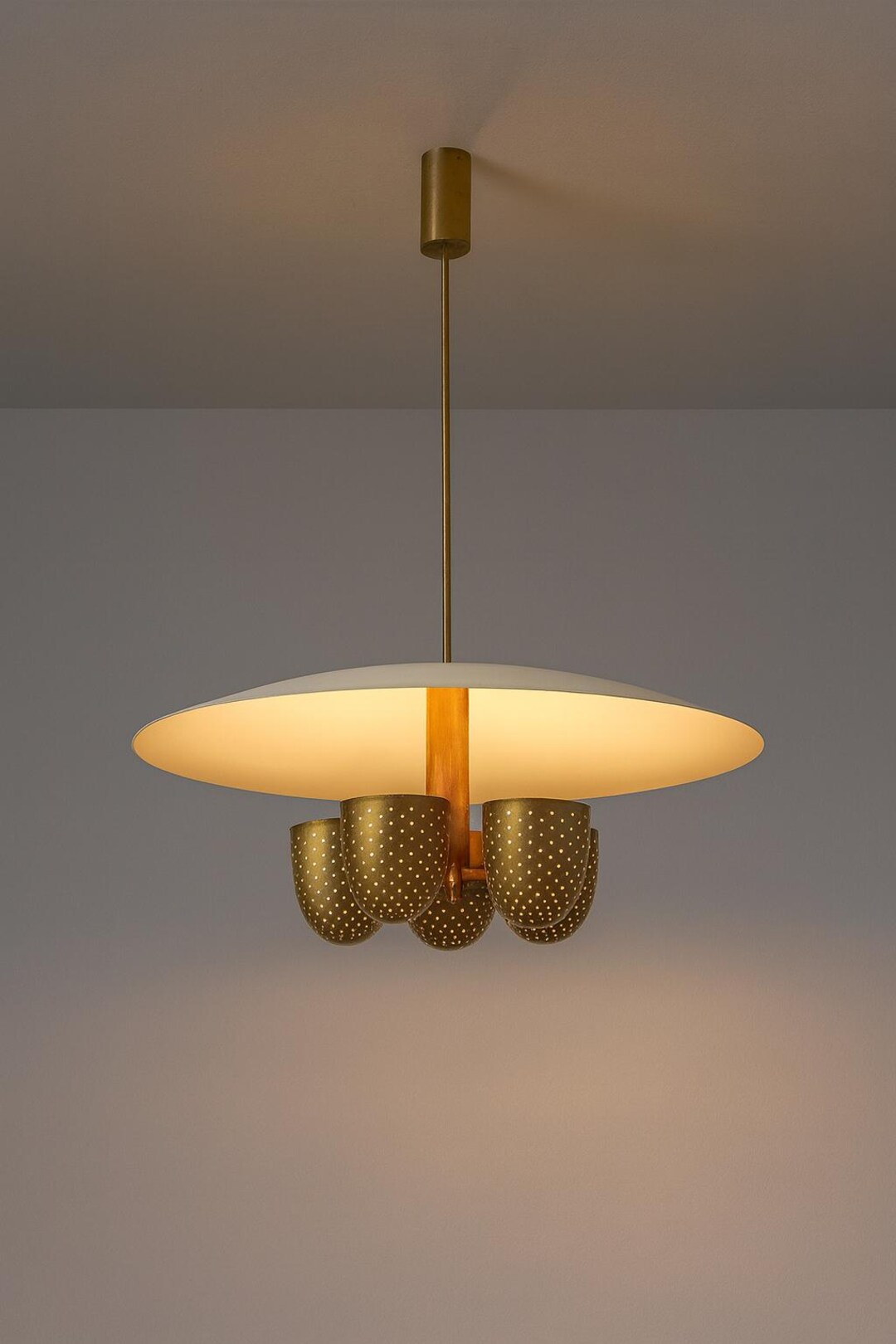 ミッドセンチュリー イタリア製 真鍮製 スプートニク シャンデリア、4