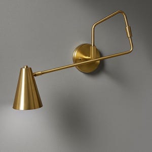 Modern Brass Wall Sconce Mid Century Style Single Light Articulated Stilnovo Style Brass Sconce Mid Century Style Brass Wall Lamp