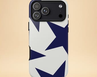 Coque de téléphone Navy Star – Design minimaliste et esthétique – iPhone et Samsung – Cadeau pour elle + Fond d'écran gratuit