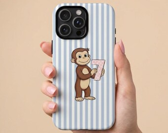 Funny Monkey Phone Case – Cute Cartoon Aesthetic – 67 Design – iPhone & Samsung Case – Gift for Her