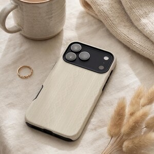 Custodia per telefono in maglia beige – Estetica accogliente – iPhone e Samsung – Regalo per lei + sfondo gratuito immagine 2