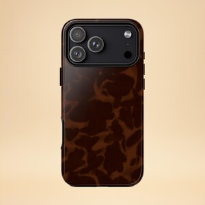 Tortoise Shell Phone Case – Monogram Design – iPhone & Samsung – Gift for Her + Free Wallpaper