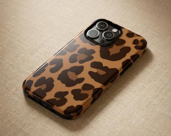 Leopard Print Phone Case – Y2K Aesthetic – Cool Girl Design – iPhone & Samsung Case – Gift for Her