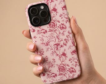 Floral Phone Case – Vintage Coquette Aesthetic – Cool Girl Design – iPhone & Samsung Case – Gift for Her