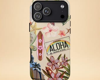 Hawaii Beach Phone Case – Tropical Phone Case for iPhone 17 16 15 14 13 12 Pro Max Samsung Galaxy S25 S24 S23 S22